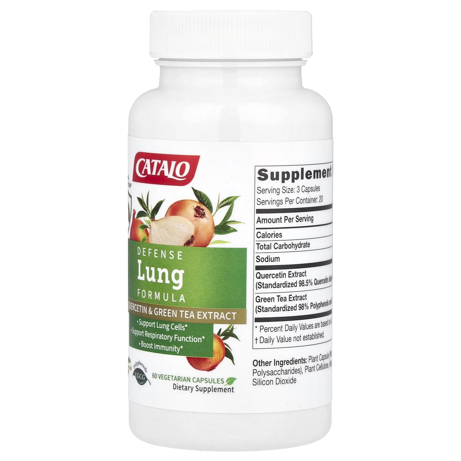 Defense Lung Formula with Quercetin & Green Tea Extract, 60 Vegetarian Capsules